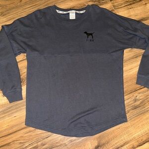 Victoria's Secret PINK Gray Leopard Logo Sweatshirt